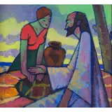 Orlando Greenwood, CHRIST AT THE WELL, Oil on canvas