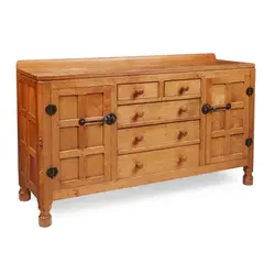 Robert 'Mouseman' Thompson, SIDEBOARD, CIRCA 1950-60, carved mouse signature
