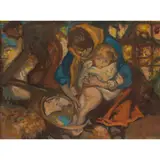 Sir Frank Brangwyn, BATHTIME, Oil on canvasboard