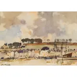 James Watterson Herald, ARBROATH FROM THE SEA, watercolour
