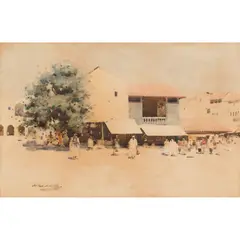 STREET SCENE, KURRACHEE by Arthur Melville, watercolour, sold Jan 2023