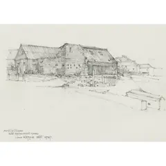 John Keppie, BOAT REPAIRER'S YARD, SEPTEMBER 1929, pencil drawing