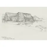 John Keppie, BOAT REPAIRER'S YARD, SEPTEMBER 1929, pencil drawing