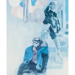 Sir Peter Blake, DAVID HOCKNEY IN A HOLLYWOOD/SPANISH INTERIOR, 1965, Off-set lithograph, 192/250