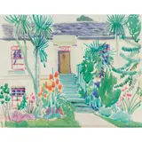 COTTAGE GARDEN by Jessie M. King, watercolour, sold Jan 2023