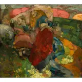 Edward Atkinson Hornel, WOMAN AND CHILD IN A GALLOWAY LANDSCAPE, 1891