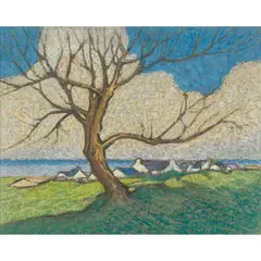 Ernest Archibald Taylor, A TREE OUTSIDE KIRKCUDBRIGHT, Pastel on buff paper