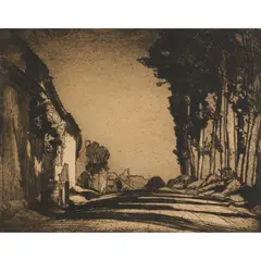 THE ROAD, MONTREUIL, 1904 (GAUNT 34) by Sir Frank Brangwyn, Etching, ed. 100, sold Jan 2023