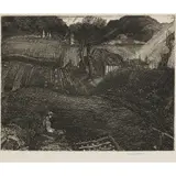 Graham Sutherland, THE VILLAGE, 1925 (TASSI 20), Etching