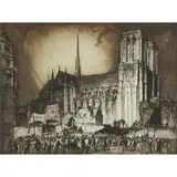 Sir Frank Brangwyn, NOTRE DAME, PARIS, 1914, Etching, ed. 120
