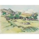 Ernest Archibald Taylor, COTTAGES ON THE HILLSIDE