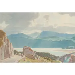 Charles March Gere, CADAIR IDRIS, 1937, egg tempera on silk