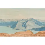 Charles March Gere, WELSH MOUNTAINS, Pencil and watercolour