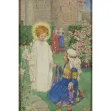 THE DIVINE PLAYMATE by Eleanor Fortescue-Brickdale, watercolour, sold Apr 2022