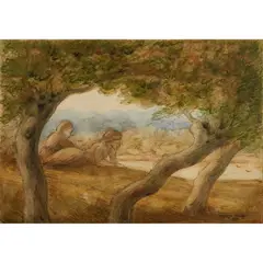 Selwyn Image, DAYDREAMING, watercolour