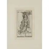Jessie M. King, 'STATUE JEANNE D'ARC - ST. DENIS DE CHAPELLE', pen and ink on vellum