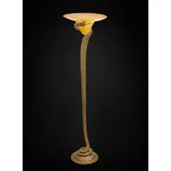 Edgar Brandt, 'LA TENTATION' FLOOR LAMP, DESIGNED 1920-26, patinated gilt bronze