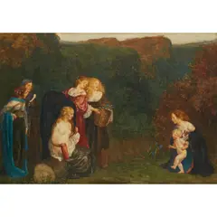 Robert Anning Bell, CUPID DISARMED, watercolour