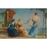 Robert Anning Bell, HORNS OF ELFLAND FAINTLY BLOWING, oil on canvas