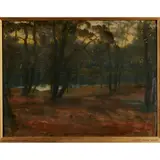 George Heming Mason, JACK POND, NEAR ESHER, oil on board