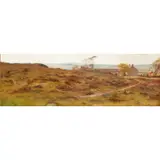 George Heming Mason, A DERBYSHIRE FARM, oil on paper laid down on board