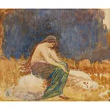 George John Pinwell, GREEK SORCERESS, watercolour