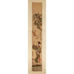 Suzuki Harunobu, EDO PERIOD, a hashira-e print, published by Nishinomiya Shinroku