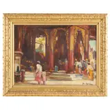 Ba Nyan, PAGODA, oil on canvas, framed