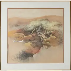 Tay Bak Koi, UNTITLED, mixed media on paper, framed