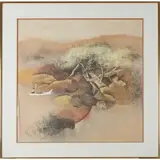Tay Bak Koi, UNTITLED, mixed media on paper, framed