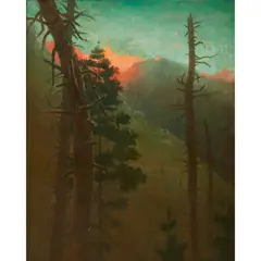 SUNSET ON THE EIGER by Vereker Monteith Hamilton, oil on canvas, sold Oct 2021