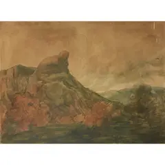 Jules Lessore, THE THINKER, Oil on canvas