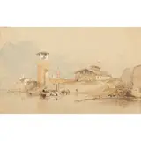 William Leighton Leitch, A VIEW OF LAKE COMO, watercolour