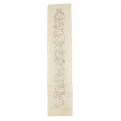 Robert Lorimer, DRAWINGS OF FURNITURE AND WOOD CARVING DETAILS, EARLY 20TH CENTURY, pencil with coloured pencil on tracing paper, 101cm x 65cm
