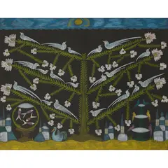 Scottish Wilson, BIRD TREE, CIRCA 1960, ink and crayon