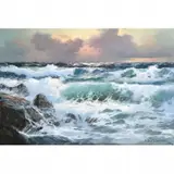 Alexander Dzigursky, Crashing Waves, Oil on canvas