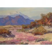 Charles Safford, Desert Bloom in Spring, Oil on masonite