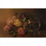 Abbie Zuill, Still Life with Roses, Oil on canvas