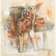 Rufino Tamayo, Untitled Two Figures, Mixed media on paper