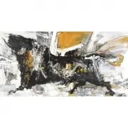 Gino Hollander, Abstract Bull, Oil on canvas