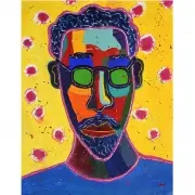 Dan May, Portrait, Oil on paper
