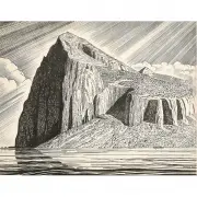 Untitled Rock by Rockwell Kent, Woodcut, sold Aug 2019
