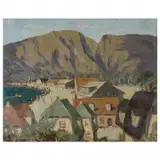 Fred Korburg, Svaneke Harbor, Oil on board