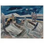Syd Fossum, Old Sand Pit, Watercolor