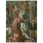 Raymond Howell, Carousel, Oil on masonite