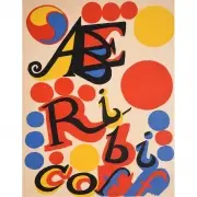 Abe Ribicoff by Alexander Calder, Color lithograph, sold Oct 2019