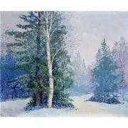 Edward Williams, Winter Landscape, Oil on canvas
