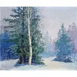 Edward Williams, Winter Landscape, Oil on canvas