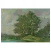Stormy Srybnikem by Jaroslav Veris, Oil on board, sold Nov 2019