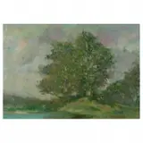 Jaroslav Veris, Stormy Srybnikem, Oil on board